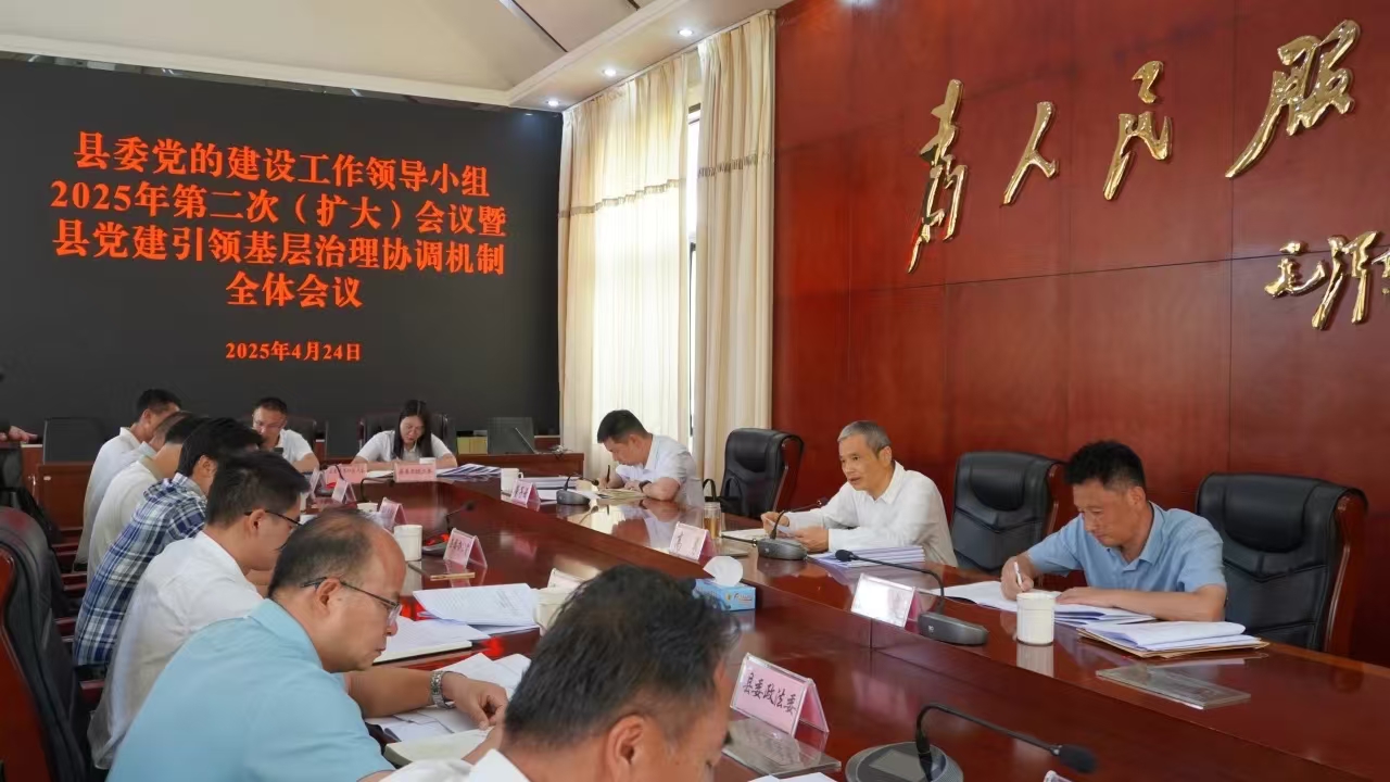 县委党的建设工作领导小组召开会议 以高...